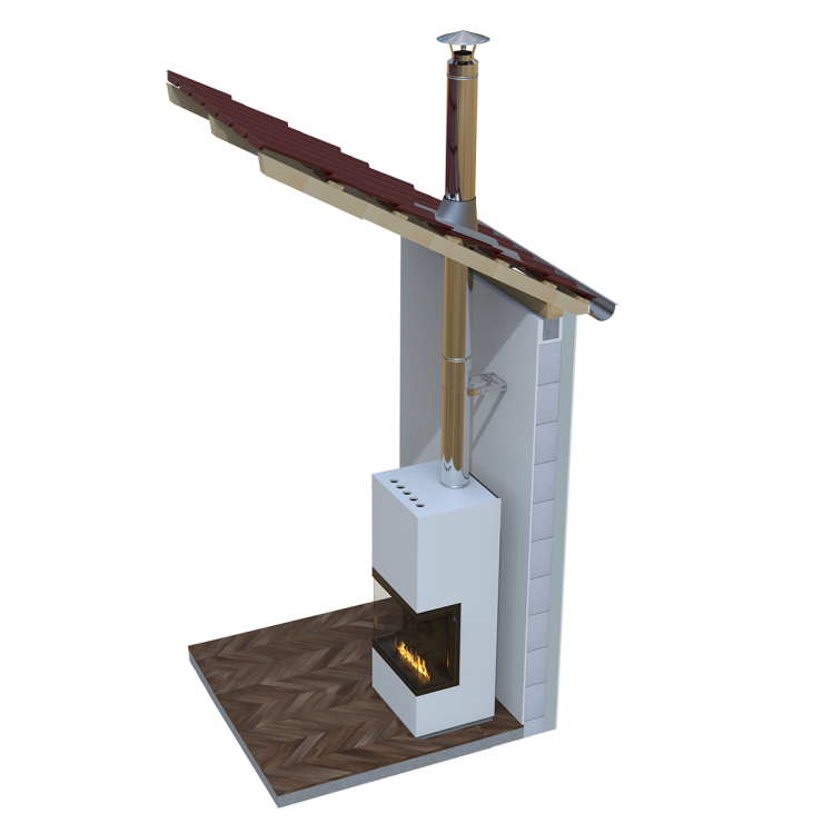  Ø130 Oskar Skorstenspaket: Inomhus